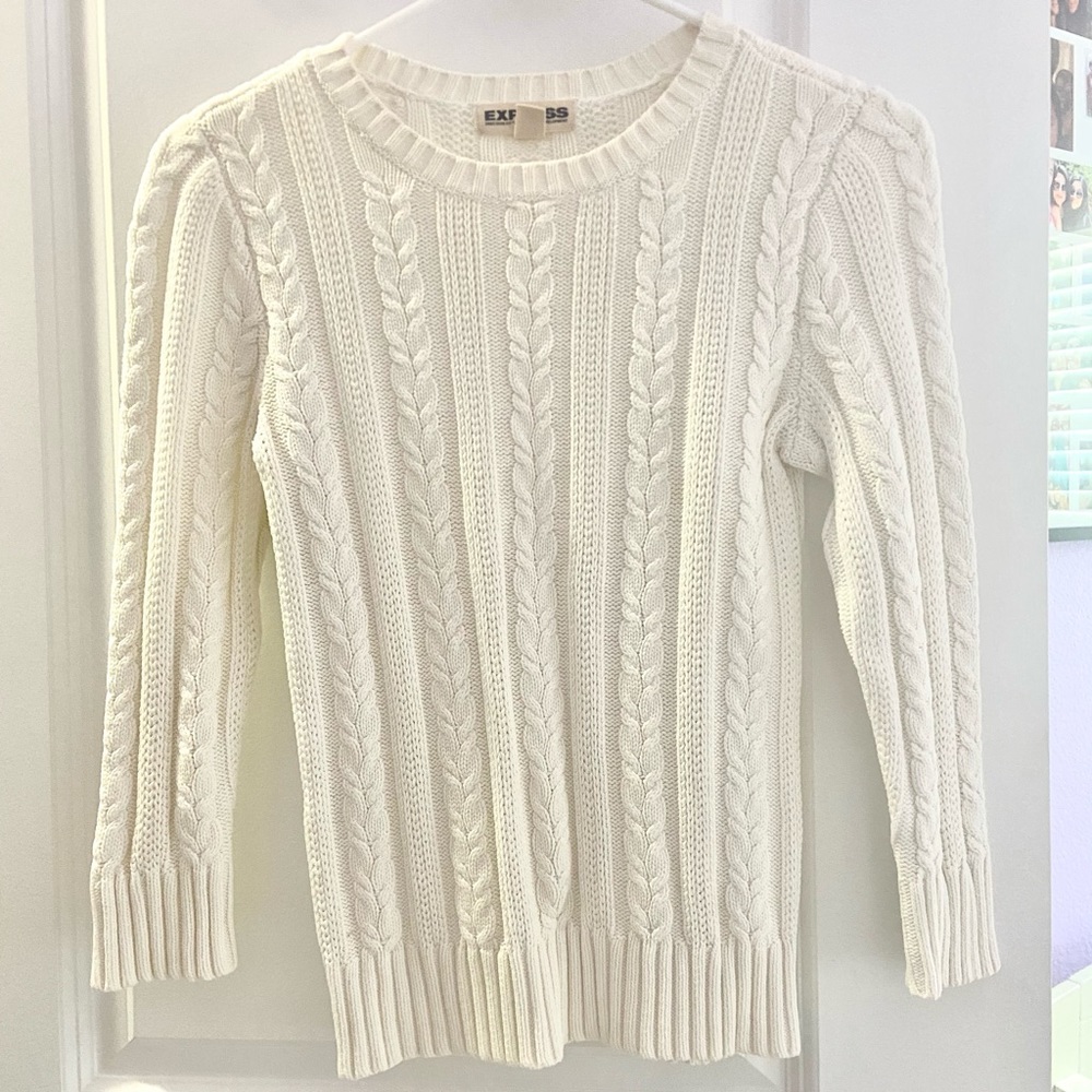 Express White Sweater